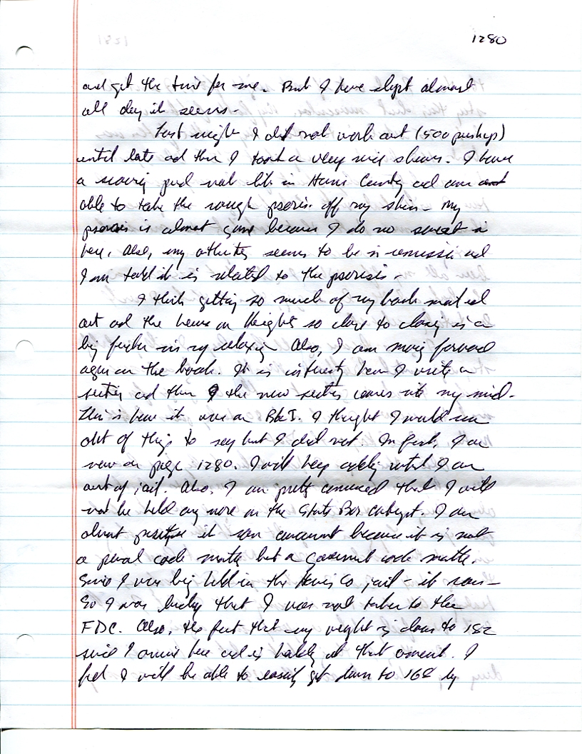 Dr John WorldPeace 2008 Prison Journal